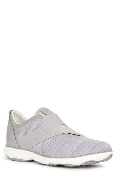 Geox Nebula Slip-on Sneaker In Grey/ Off White
