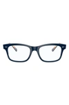 Ray Ban 52mm Square Optical Glasses In Blue