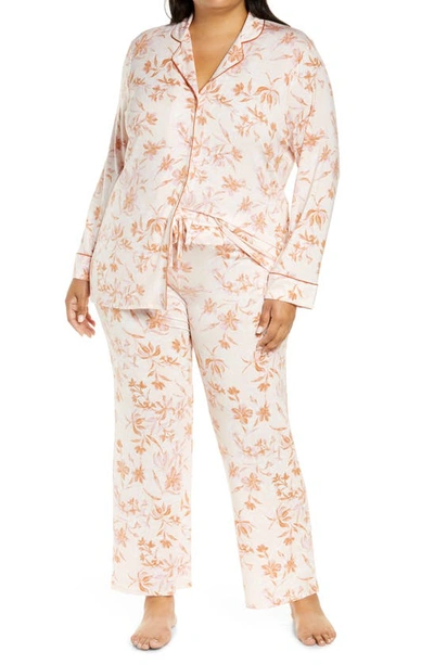 Nordstrom Lingerie Moonlight Pajamas In Pink Creole Brushed Floral