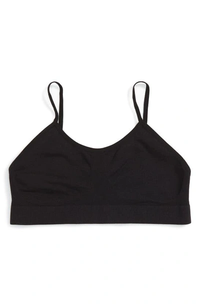 Nordstrom Kids' Seamless Bralette In Black