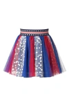 TRULY ME KIDS' STAR SPANGLED TULLE SKIRT,RC18274N