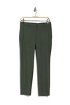 Theory Treeca 2 Good Wool Crop Suit Pants In Hunter Green Melange