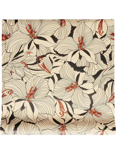 Gucci Floral-print Wallpaper In Neutrals