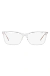 Michael Kors 54mm Rectangular Optical Glasses In Neutrals