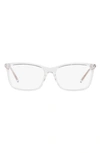 Michael Kors 54mm Rectangular Optical Glasses In Clear