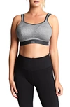 Panache Womens Charcoal Marl Non-wired Stretch-jersey Sports Bra 30f In Charcoal Marl