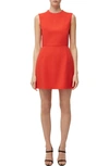 French Connection Sundae Stretch Minidress In Fire Coral