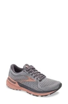 Brooks Women's Adrenaline Gts 21 Running Sneakers From Finish Line In Grey/black/rose Gold