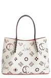 Christian Louboutin Cabarock Large Loubinthesky Perforated Tote Bag In White