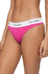 Calvin Klein Logo Thong In Party Pink