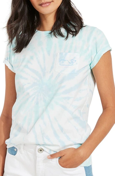 Vineyard Vines Swirl Tie Dye Whale Pocket T-shirt In Hydrangea Swirl