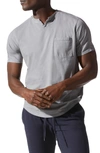 Good Man Brand Notch Neck Pocket T-shirt In Frost Grey