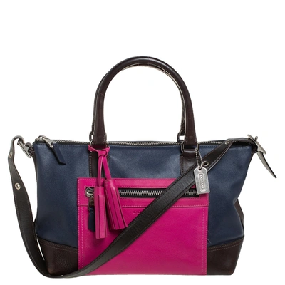 Pre-owned Coach Multicolor Leather Front Zip Tote