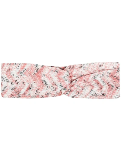 Missoni Fine Knit Headband In Pink