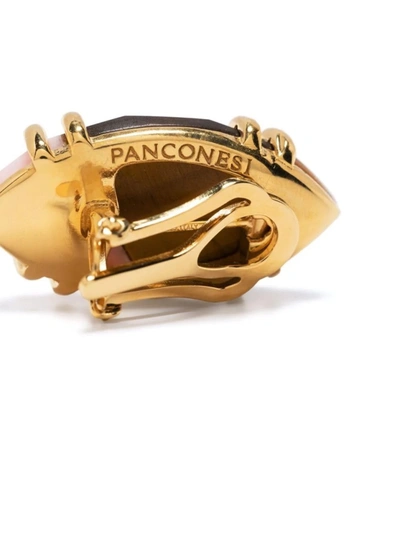 Panconesi Oval Shape Clip-on Earrings In Gold