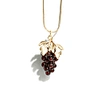 I'mmany London Very Grapeful Gemstone Grape Pendant Necklace - Red Garnet In Pendant