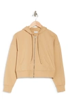 Abound Solid Crop Knit Hoodie In Beige Nougat