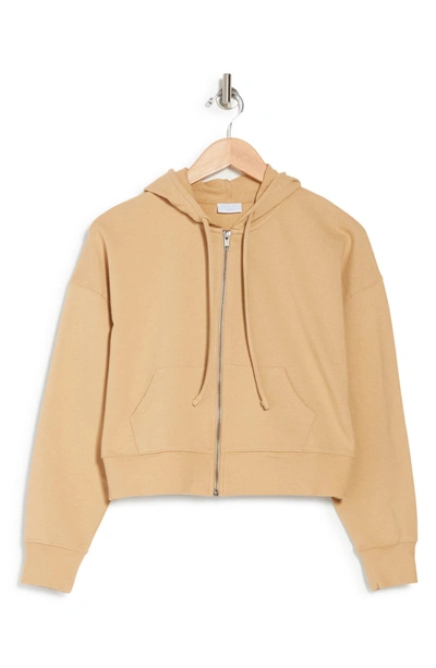 Abound Solid Crop Knit Hoodie In Beige Nougat