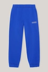 Ganni Software Isoli Logo Sweatpants In Daphne
