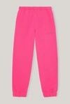 Ganni Software Isoli Elasticated Pants Shocking Pink Size L In Pink