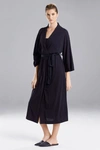 Natori Shangri-la Long Robe In Black