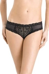 Natori Feathers Low-rise Sheer Hipster Underwear Lingerie 753023 In Black