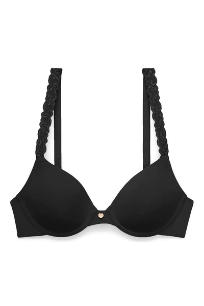 Natori Pure Luxe Full Fit Coverage T-shirt Everyday Support Bra (36c) Women's In Black