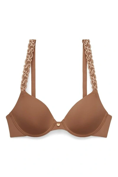 Natori Pure Luxe Full Fit Coverage T-shirt Everyday Support Bra (32ddd) Women's In Dulce/light Mocha