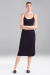 Natori Shangri-la Tencel™ Lightweight Ultra-soft Tank Top Dress Nightgown Pajamas In Black