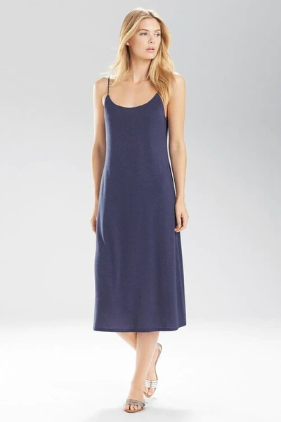 Natori Shangri-la Tencel™ Lightweight Ultra-soft Tank Top Dress Nightgown Pajamas In Ht Night Blue