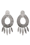 JOSIE NATORI NATORI SILVERSS OVAL CLIP EARRINGS,B11716-SIL-O/S