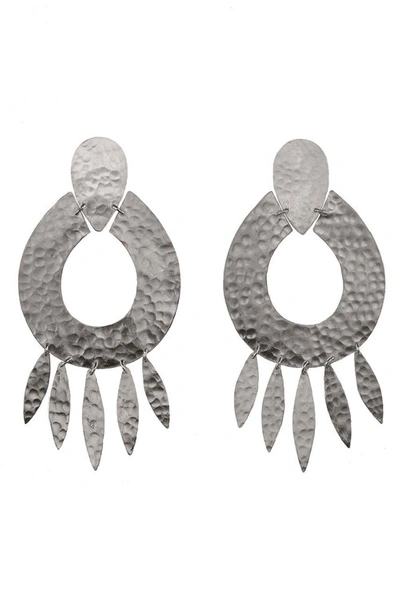Josie Natori Natori Silverss Oval Clip Earrings