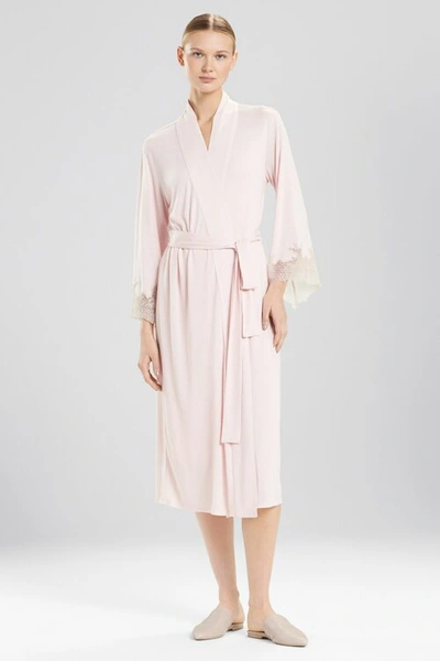 Natori Luxe Shangri-la Sleep & Lounge Bath Wrap Robe In Blush