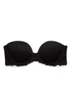 Natori Feathers Strapless Plunge Multi Way Bra Black 36dd In Black