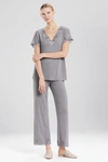 Natori Zen Floral Pajamas Set In Grey
