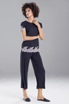 Natori Luxe Shangri-la Tencel&trade; Short Sleeve Pajamas Set Basics In Anthracite/cocoon