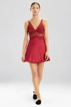 Josie Natori Natori Sleek Lace Chemise In Pomegranate