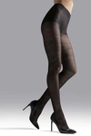 Natori Women's Leopard Print Mix Sheer Tights In Black