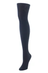 Natori Cashmere-blend Rib-knit Sweater Tights In Black