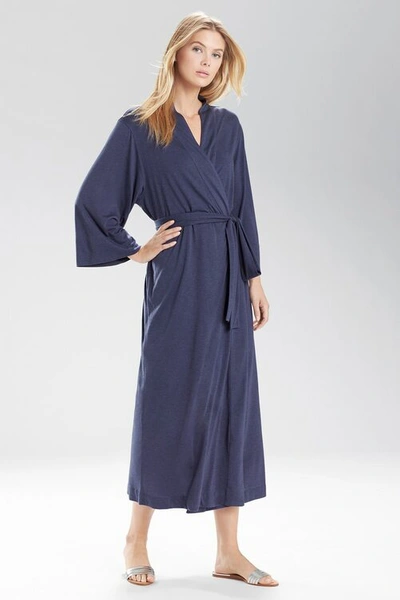 Natori Shangri-la Tencel™ Wrap Robe In Ht Night Blue