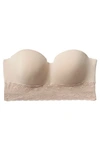 Natori Bliss Perfection Longline Strapless Underwire Bra 729154 In Cafe