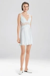 Josie Natori Natori Sleek Lace Chemise In Blue Calm