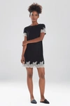 Natori Luxe Shangri-la Tencel™ Short Sleeve Sleepshirt Pajamas In Black