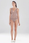 Josie Natori Natori Loren Lace Bodysuit In Rose Taupe