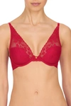 Natori Cherry Blossom Convertible Plunge Bra In Strawberry