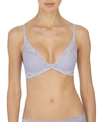 Natori Feathers Contour Plunge Lace-trim Bra 730023 In Cosmic Sky