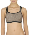 NATORI YOGI CONTOUR CONVERTIBLE SPORTS COOLMAX CONVERTIBLE SPORTS BRA (32C),731050-GREY ANIMAL PRINT-32H