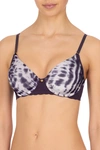 Natori Bliss Perfection All Day Underwire Contour Bra In Midnight Navy Tie Dye Print