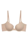 Natori Sheer Glamour Push-up T-shirt Everyday Bra (34c) Women's In Light Mocha