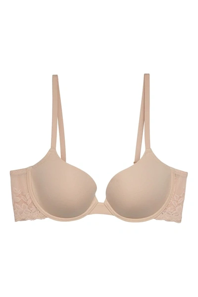 Natori Sheer Glamour Push-up T-shirt Everyday Bra (34c) Women's In Light Mocha